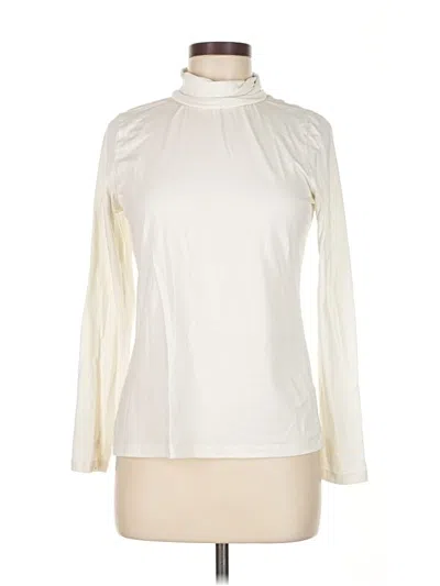 Pre-owned Lands' End Turtleneck Sweater In White