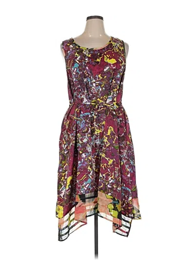 Pre-owned Simply Vera Vera Wang Cocktail Dress In Burgundy