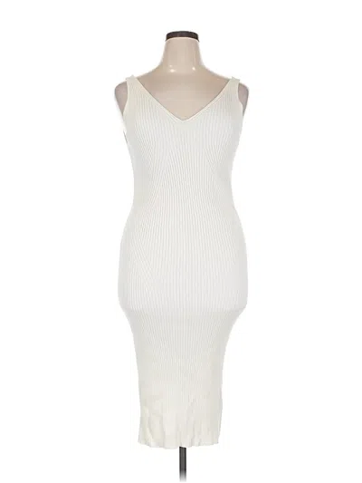 Pre-owned H&m Cocktail Dress In White
