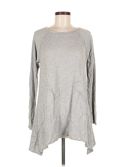 Pre-owned Calvin Klein Performance Long Sleeve Top Gray Crew Neck Tops