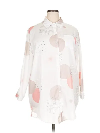 Pre-owned Unbranded 3/4 Sleeve Blouse In White