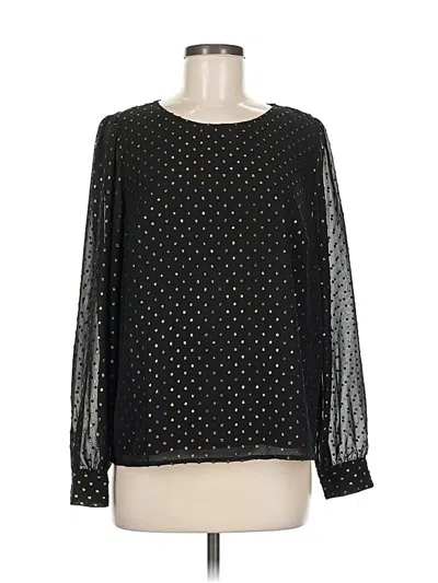 Pre-owned J.crew Factory Store Long Sleeve Blouse In Black