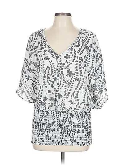 Robert Louis Short Sleeve Blouse In White