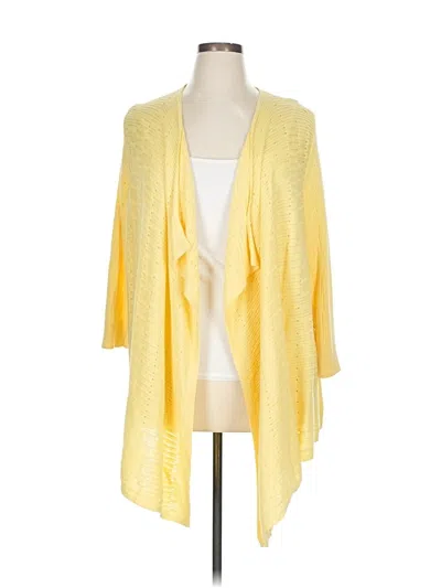Pre-owned Cj Banks Cardigan Sweater In Yellow