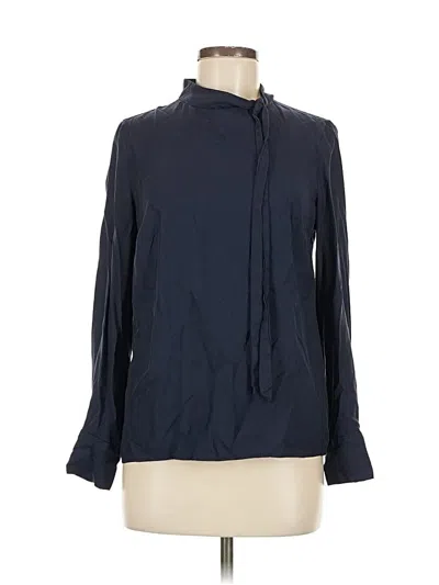 Pre-owned Boden Long Sleeve Blouse In Blue