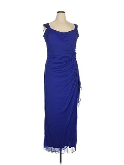 Pre-owned Alex Evenings Cocktail Dress In Blue