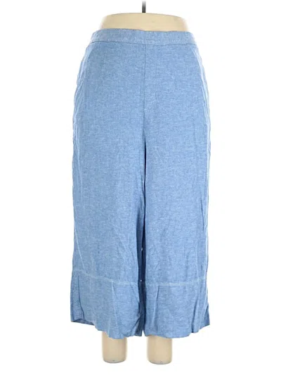 Pre-owned Banana Republic Factory Store Linen Pants In Blue