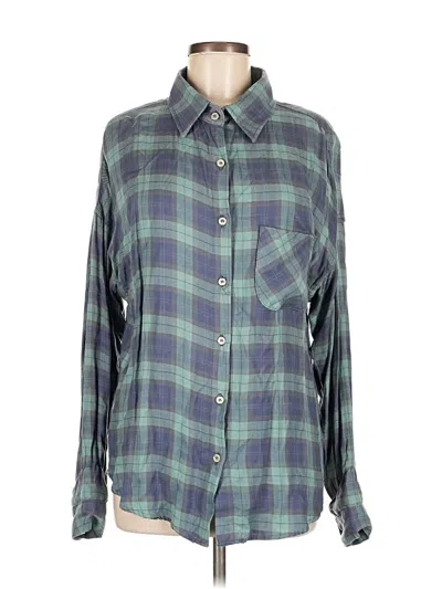 Pre-owned Nsf Long Sleeve Button Down Shirt In Green