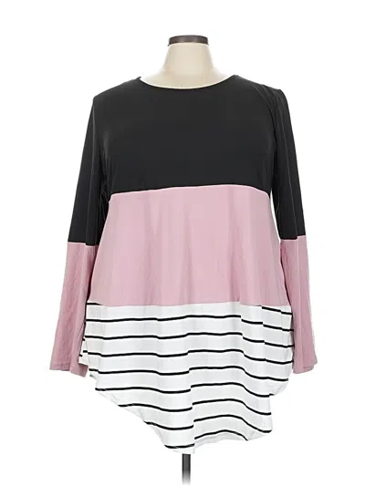 Pre-owned Assorted Brands Long Sleeve Blouse In Pink