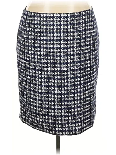 Pre-owned Lafayette 148 Formal Skirt In Blue