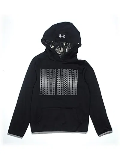 Pre-owned Under Armour Kids' Pullover Hoodie In Black