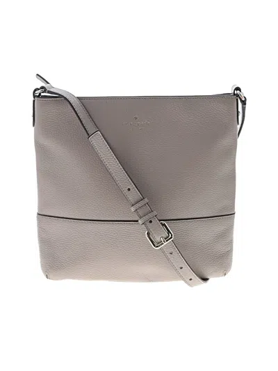 Pre-owned Kate Spade New York Leather Crossbody Bag In Gray