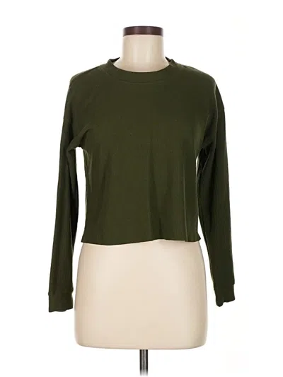 Pre-owned Forever 21 Long Sleeve T-shirt In Green