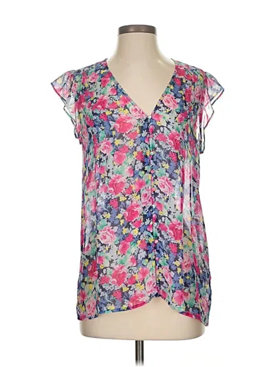 Pre-owned Joie Sleeveless Silk Top Pink V Neck Tops
