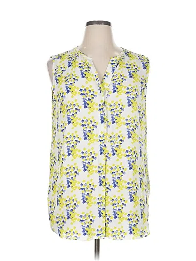 Pre-owned Chaus Sleeveless Blouse In Yellow