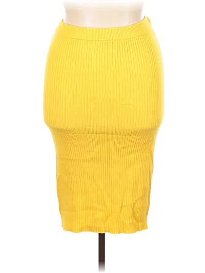 Pre-owned Almost Famous Casual Skirt In Yellow