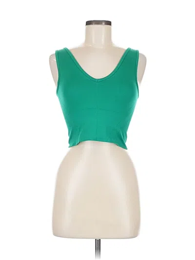 Pre-owned Ypb Tank Top Green Strapless Neckline Tops