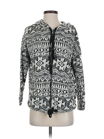 Pre-owned American Eagle Outfitters Zip Up Hoodie In Gray