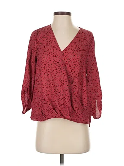 Pre-owned All In Favor 3/4 Sleeve T-shirt In Red