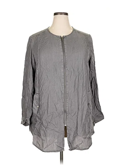 Pre-owned Assorted Brands Long Sleeve Blouse In Gray