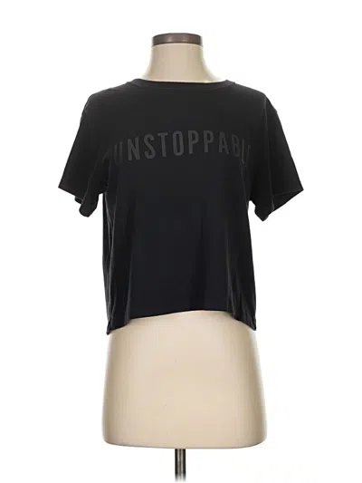 Pre-owned Athleta Short Sleeve T-shirt In Black