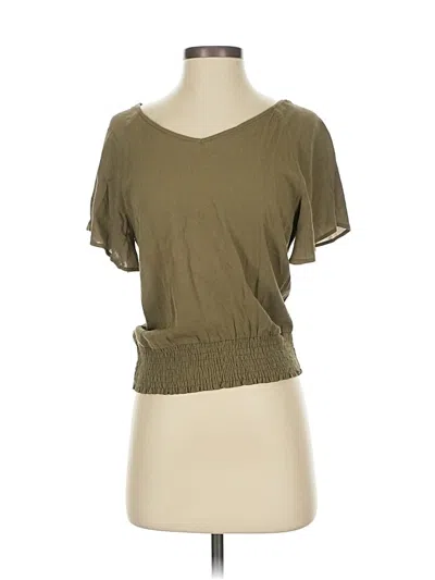 Paper Crane Short Sleeve Blouse In Green