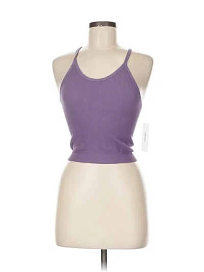 Pre-owned Ododos Tank Top Purple Halter Neckline Tops