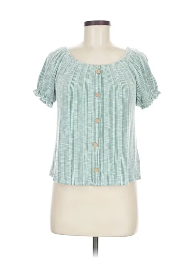 Pre-owned W5 Short Sleeve Henley Shirt In Blue