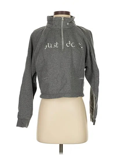Pre-owned Nike Fleece Jacket In Gray