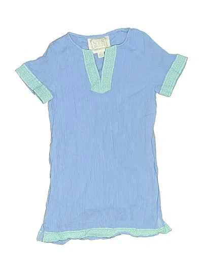 Pre-owned Sail To Sable Kids' Dress In Blue