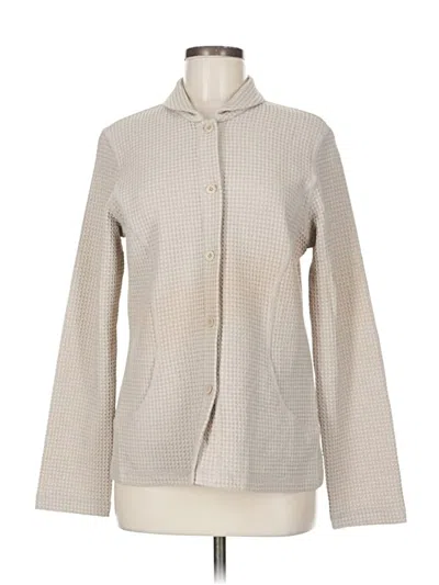 Pre-owned Eileen Fisher Blazer Jacket In White