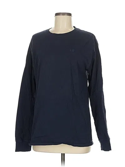 Pre-owned Champion Long Sleeve T-shirt In Blue