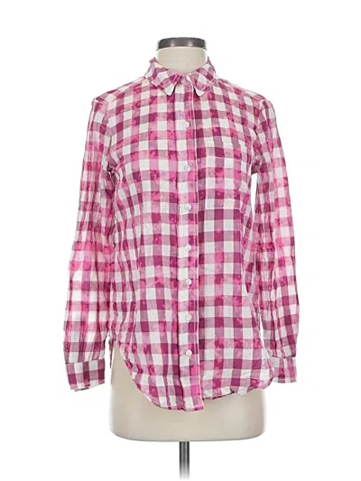 Pre-owned Pilcro By Anthropologie Long Sleeve Button Down Shirt In Pink