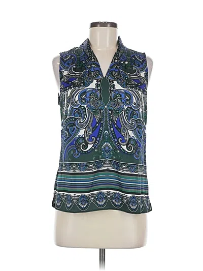 Pre-owned Laundry By Shelli Segal Sleeveless Blouse In Blue