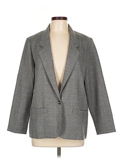 Pre-owned Alfred Dunner Blazer Jacket In Gray