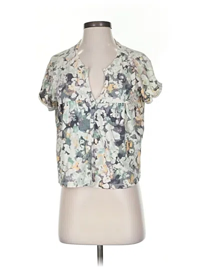 Pre-owned Pilcro Tank Top Silver Plunge Neckline Tops