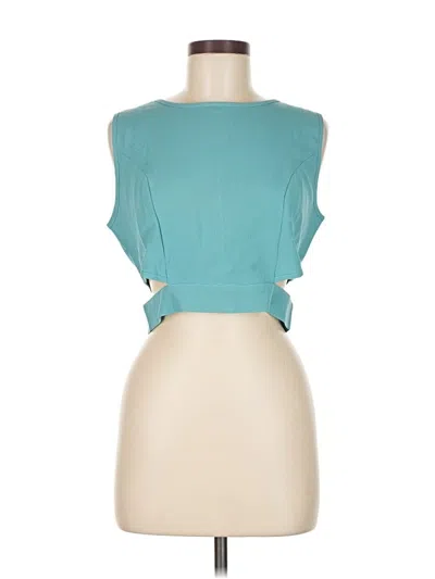Pre-owned Unbranded Sleeveless Blouse In Blue