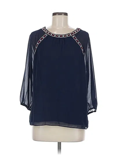 Pre-owned Skies Are Blue 3/4 Sleeve Blouse In Blue