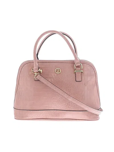 Pre-owned Giani Bernini Satchel In Pink