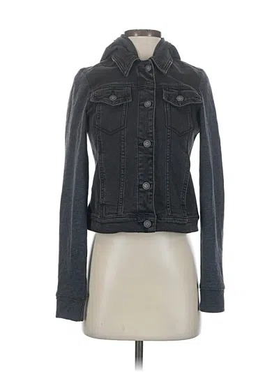 Pre-owned Hollister Denim Jacket In Gray