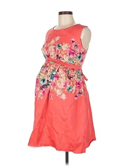 Pre-owned Motherhood Cocktail Dress In Orange