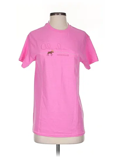 Gildan Short Sleeve T-shirt In Pink