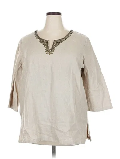 Pre-owned Michael Michael Kors 3/4 Sleeve Blouse In Brown