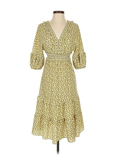 Pre-owned Max Studio Casual Dress In Yellow