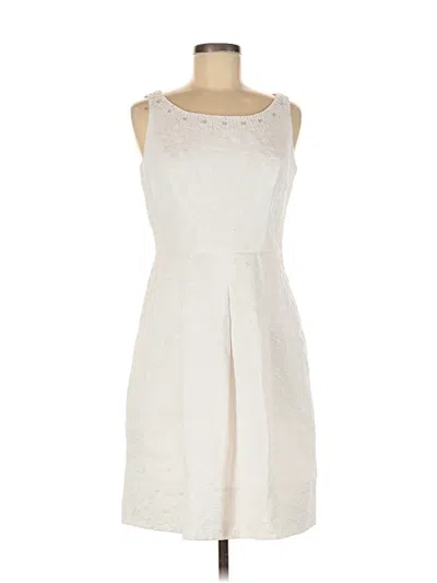 Pre-owned Jones New York Collection Cocktail Dress In White