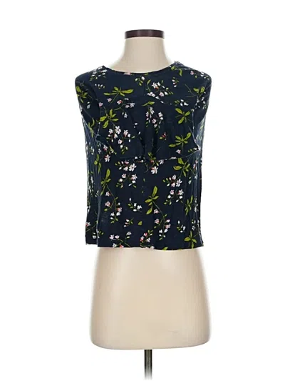 Pre-owned Ann Taylor Sleeveless T-shirt In Blue