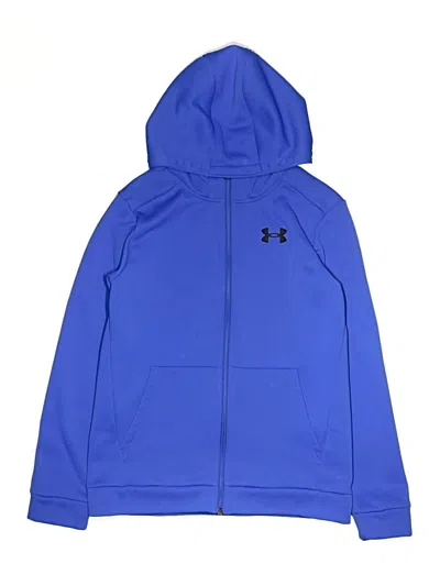 Pre-owned Under Armour Kids' Zip Up Hoodie In Blue