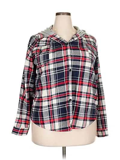 Pre-owned Assorted Brands Long Sleeve Blouse In Red