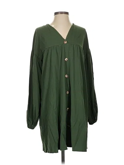 Pre-owned Asos Design Casual Dress In Green
