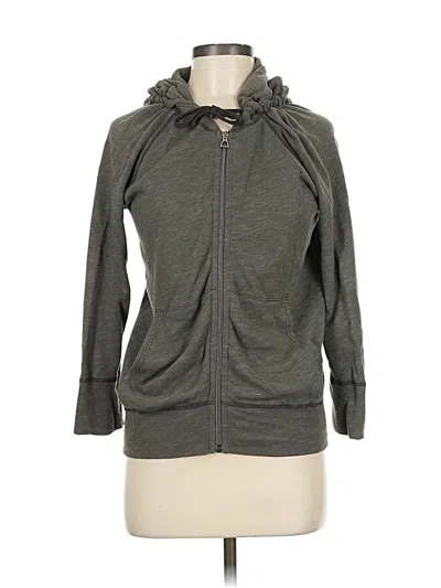 Pre-owned James Perse Zip Up Hoodie In Gray